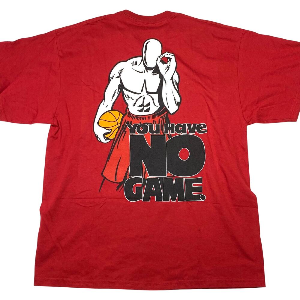 Mitchell & Ness x AND1 You Have NO GAME T-Shirt XL Red Basketball Streetball New